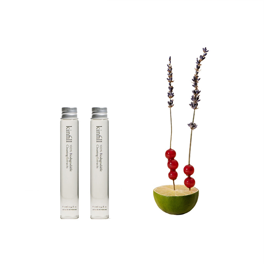 Kinfill-Glass & Mirror Cleaner Refills - glas en spiegelreiniger navulling - set van 2-Lavender Fields-Schoonmaakmiddel-Liever Duurzaam