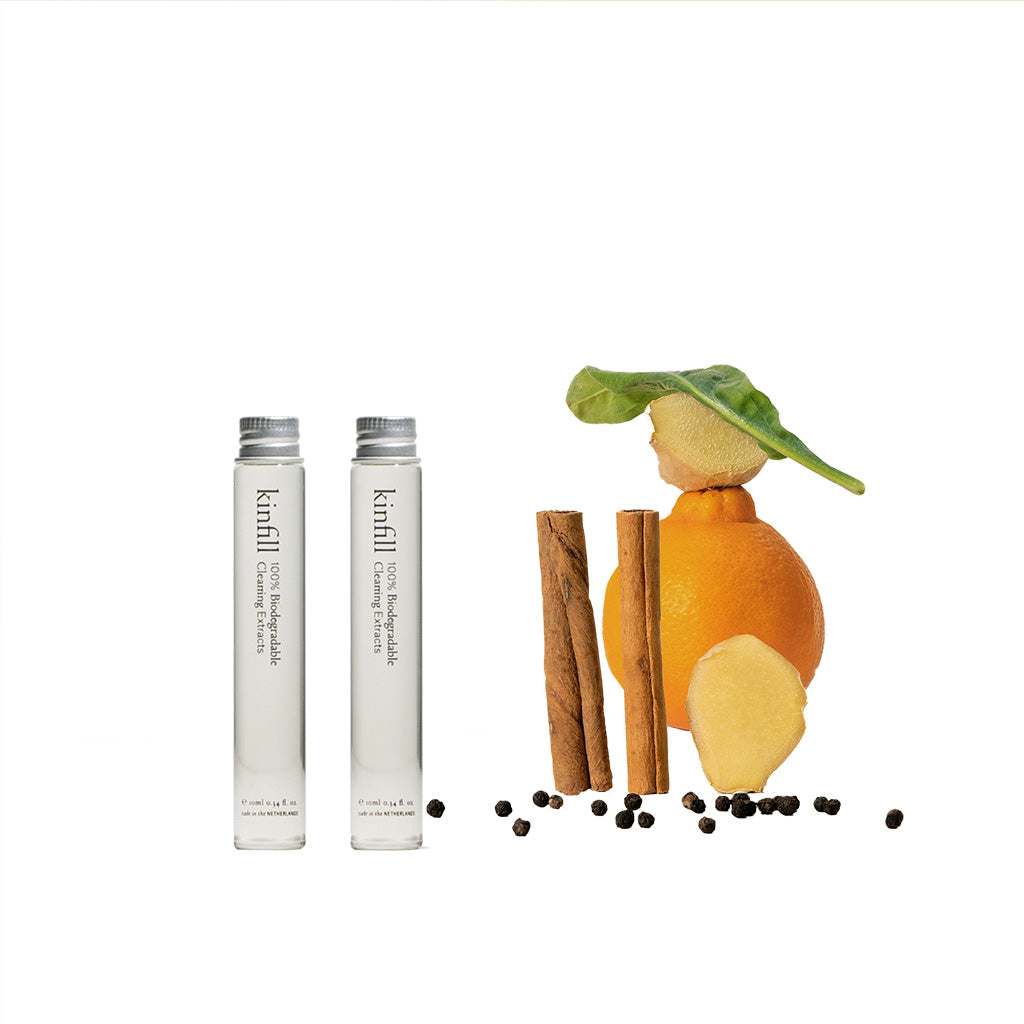 Kinfill-Glass & Mirror Cleaner Refills - glas en spiegelreiniger navulling - set van 2-Naranja n°55-Schoonmaakmiddel-Liever Duurzaam