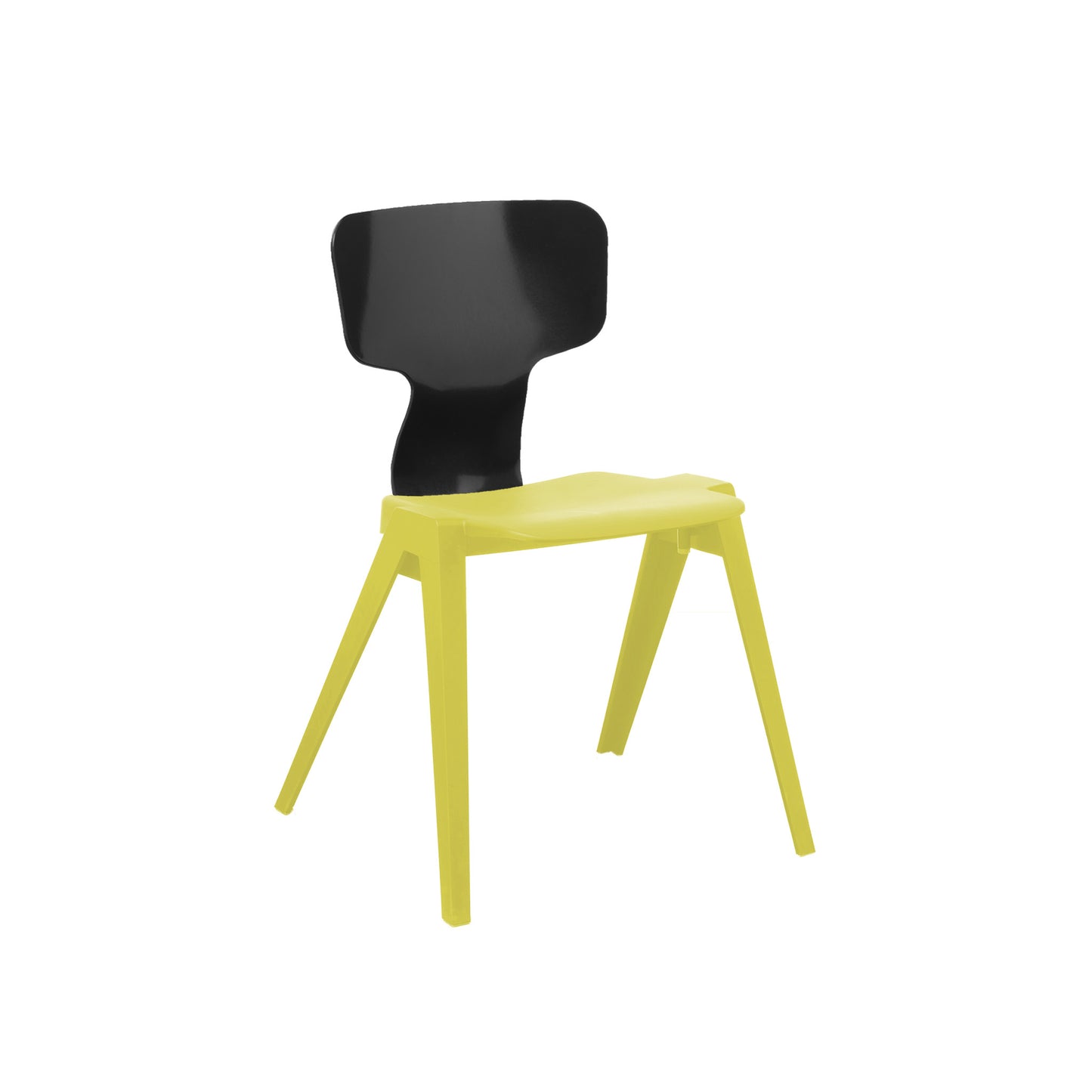 Circuform-REX - duurzame design stoel van Ineke Hans-Zwavelgeel-Zwart-Stoel-Liever Duurzaam