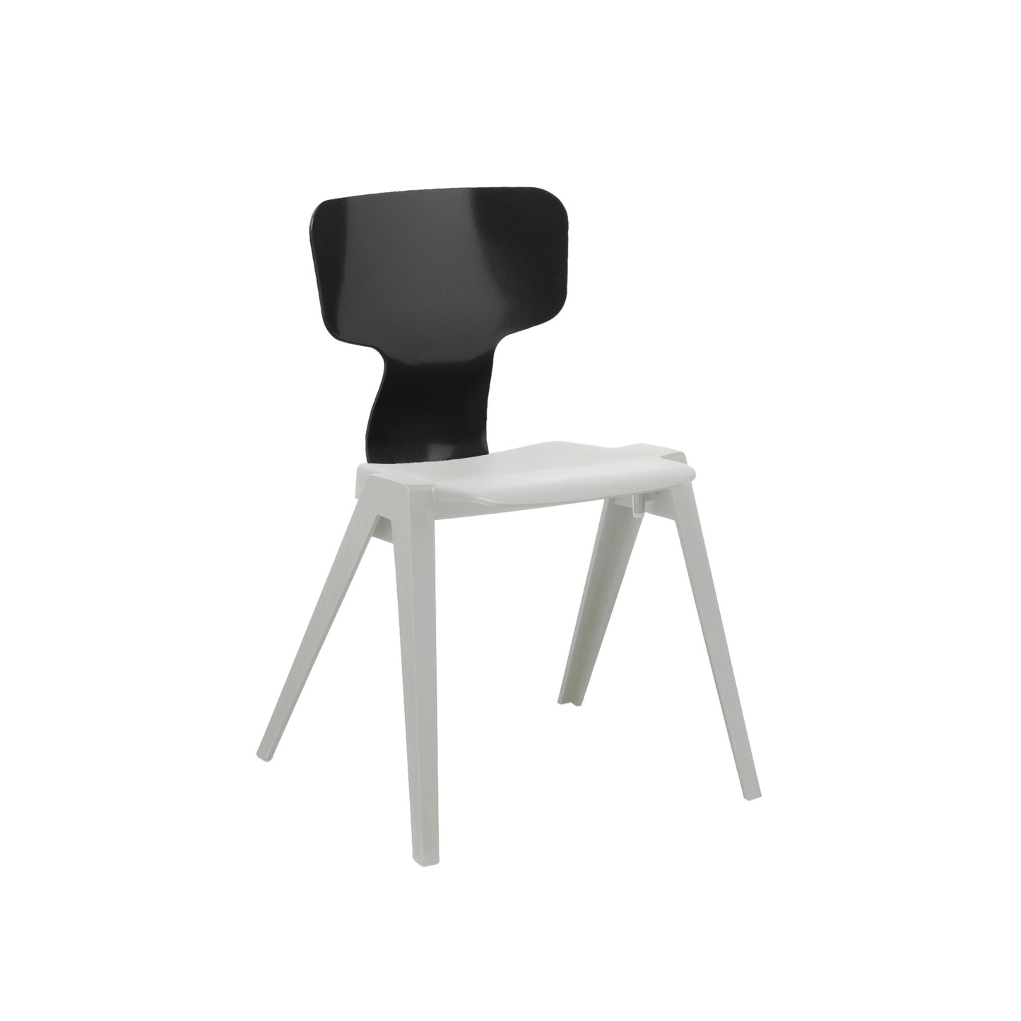 Circuform-REX - duurzame design stoel van Ineke Hans-Lichtgrijs-Zwart-Stoel-Liever Duurzaam