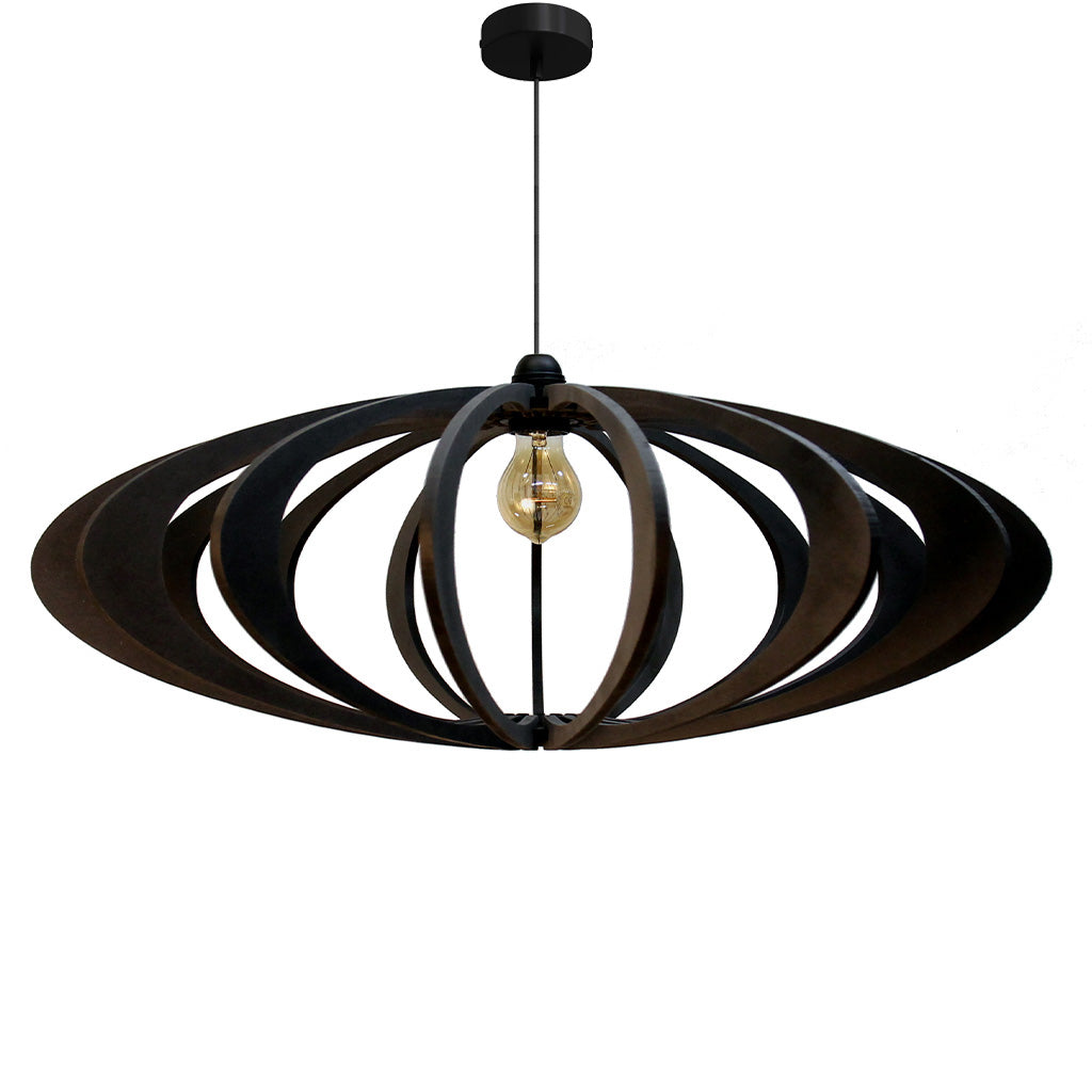 RIF-Hanglamp Rolling - D 70 cm-Zwart met zwarte ophanging-Hanglamp-Liever Duurzaam