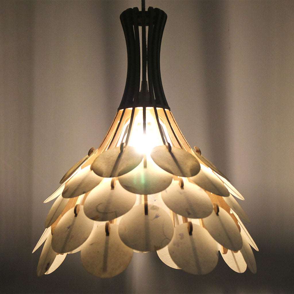 RIF-Hanglamp Fragile - hout en papier - D 36 cm-Hanglamp-Liever Duurzaam