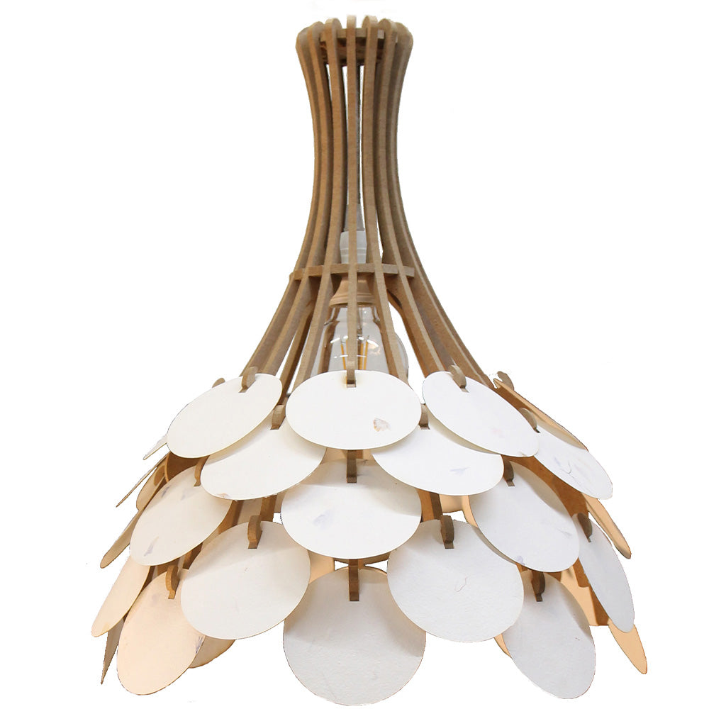 RIF-Hanglamp Fragile - hout en papier - D 36 cm-Hanglamp-Liever Duurzaam