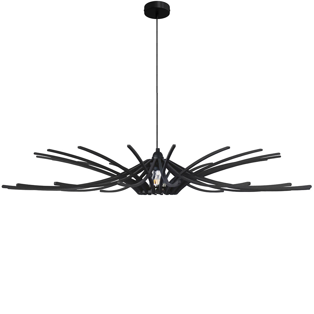 RIF-Hanglamp Sunny - D 97 cm-Zwart met zwarte ophanging-Hanglamp-Liever Duurzaam