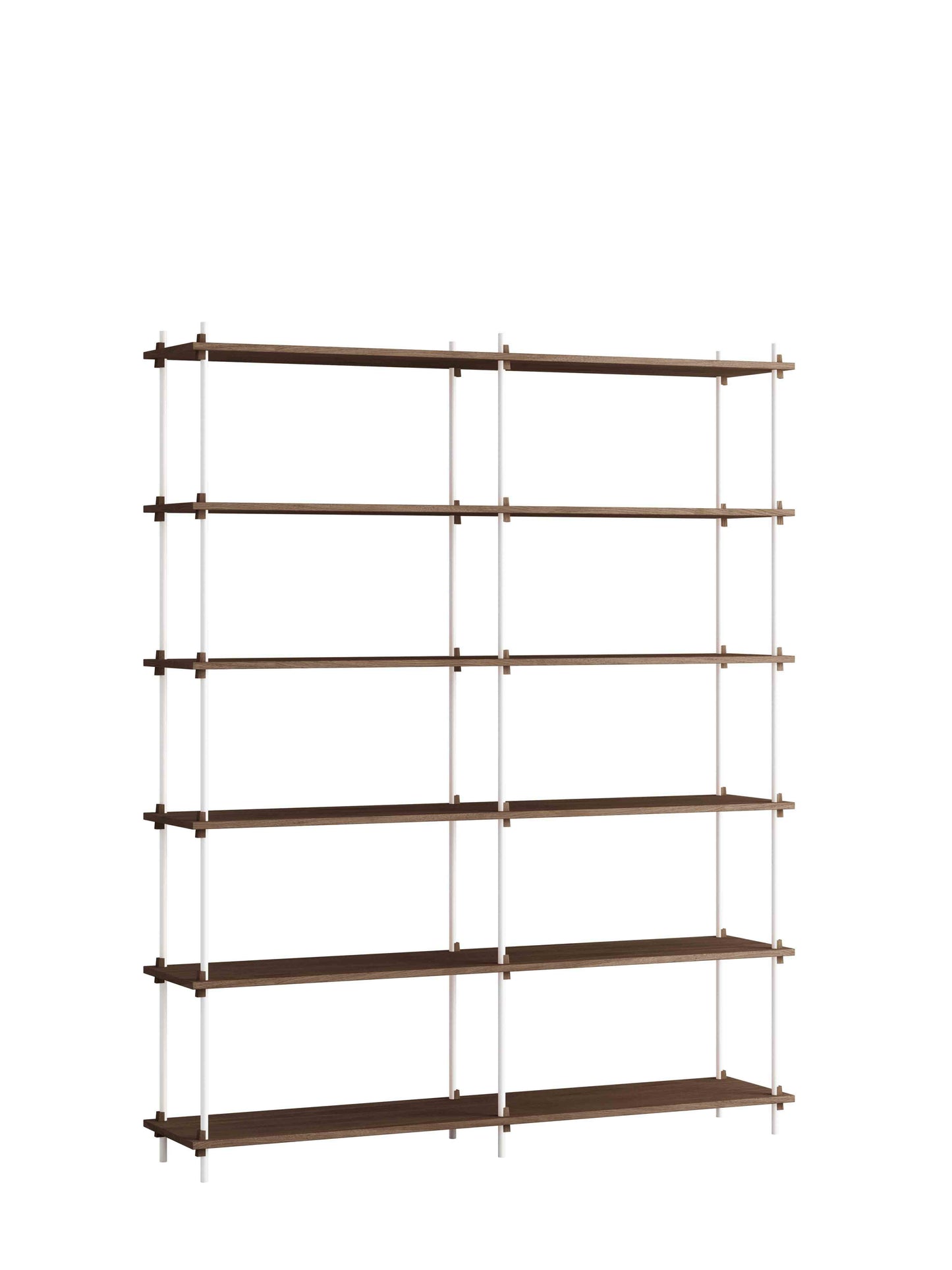 Moebe-Kast systeem - 200 x 163 x 35 cm - S.200.2.B-Wit-Gerookt eiken-Kast-Liever Duurzaam