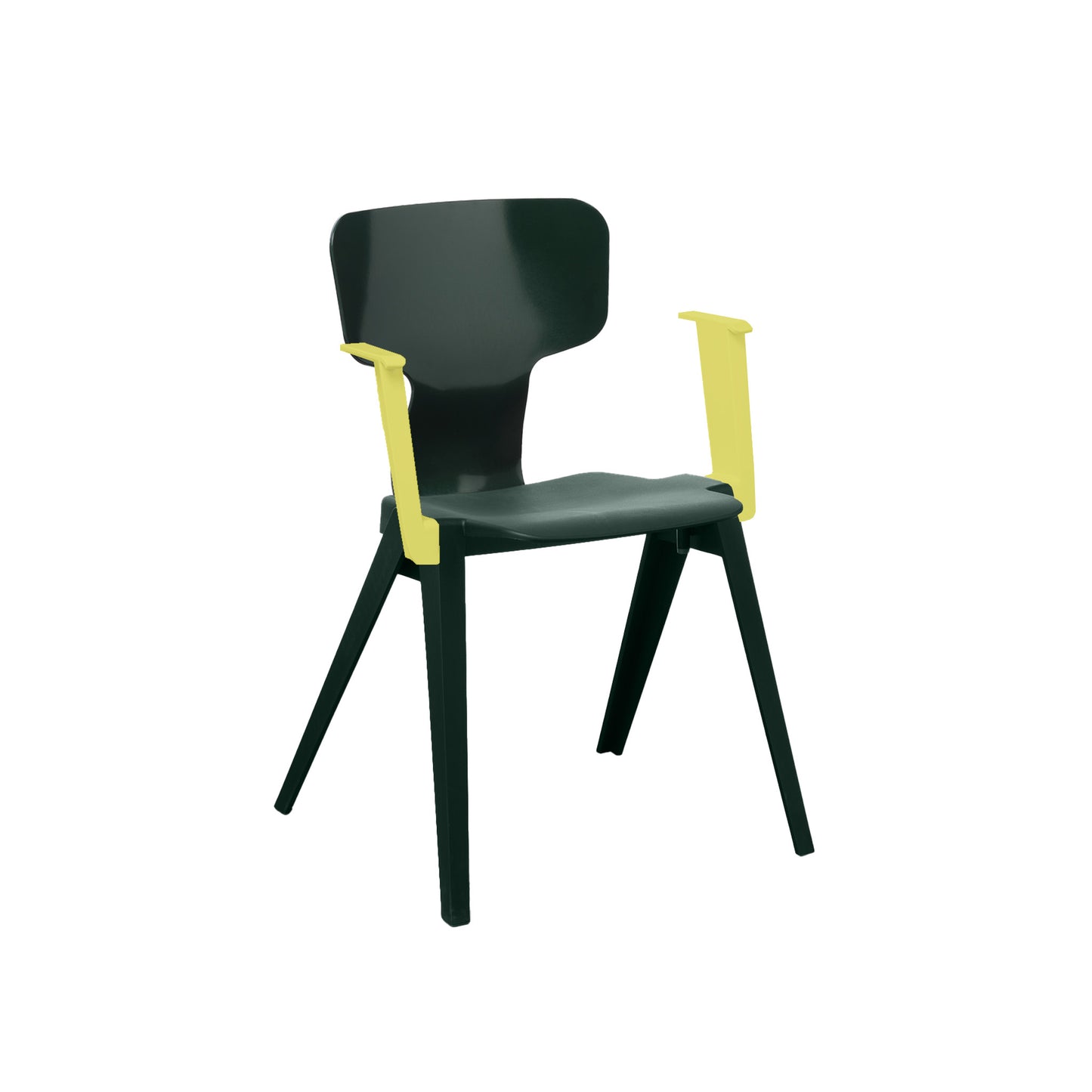 Circuform-REX - duurzame design stoel met armleuningen van Ineke Hans-Dennengroen-Dennengroen-Zwavelgeel-Stoel-Liever Duurzaam