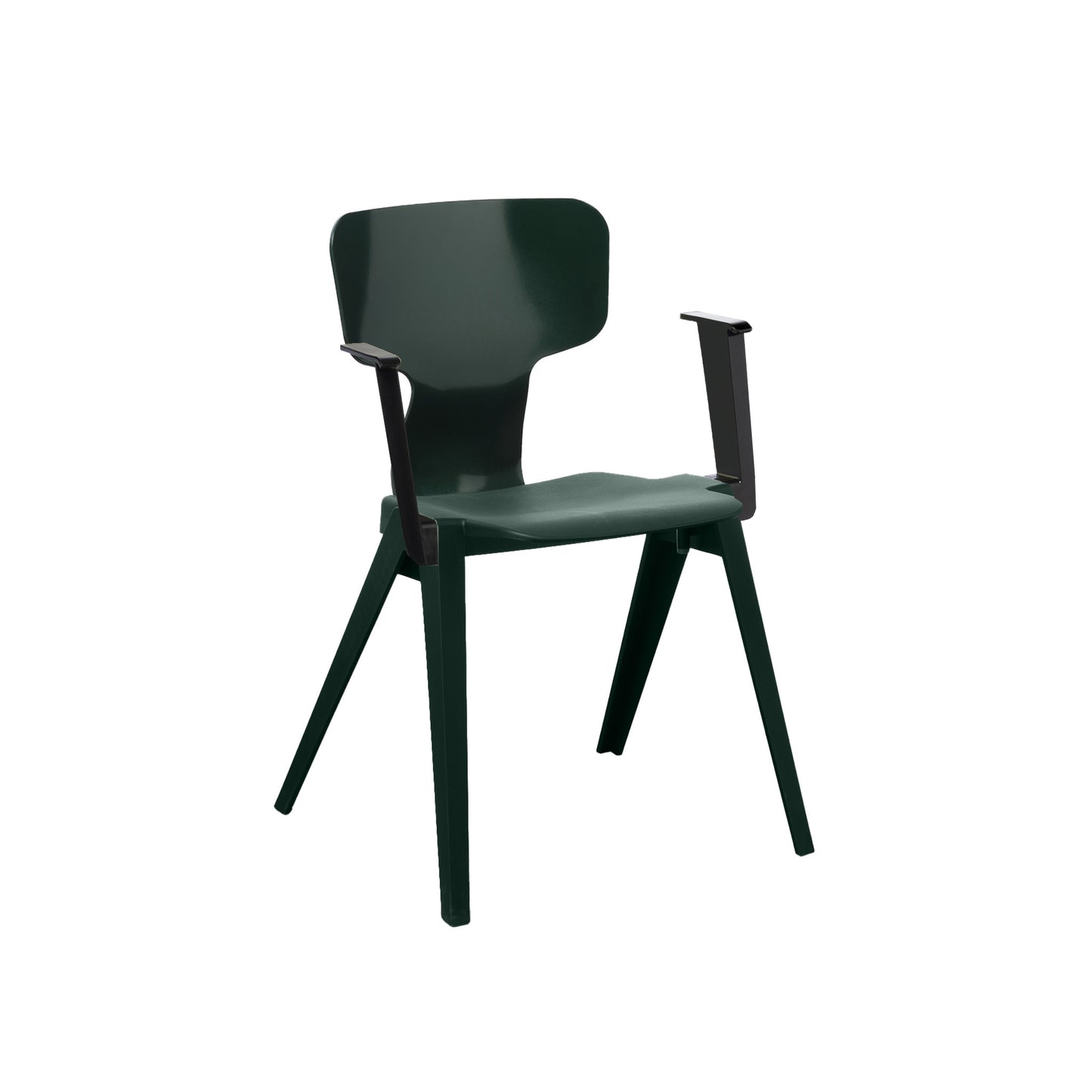 Circuform-REX - duurzame design stoel met armleuningen van Ineke Hans-Dennengroen-Dennengroen-Zwart-Stoel-Liever Duurzaam