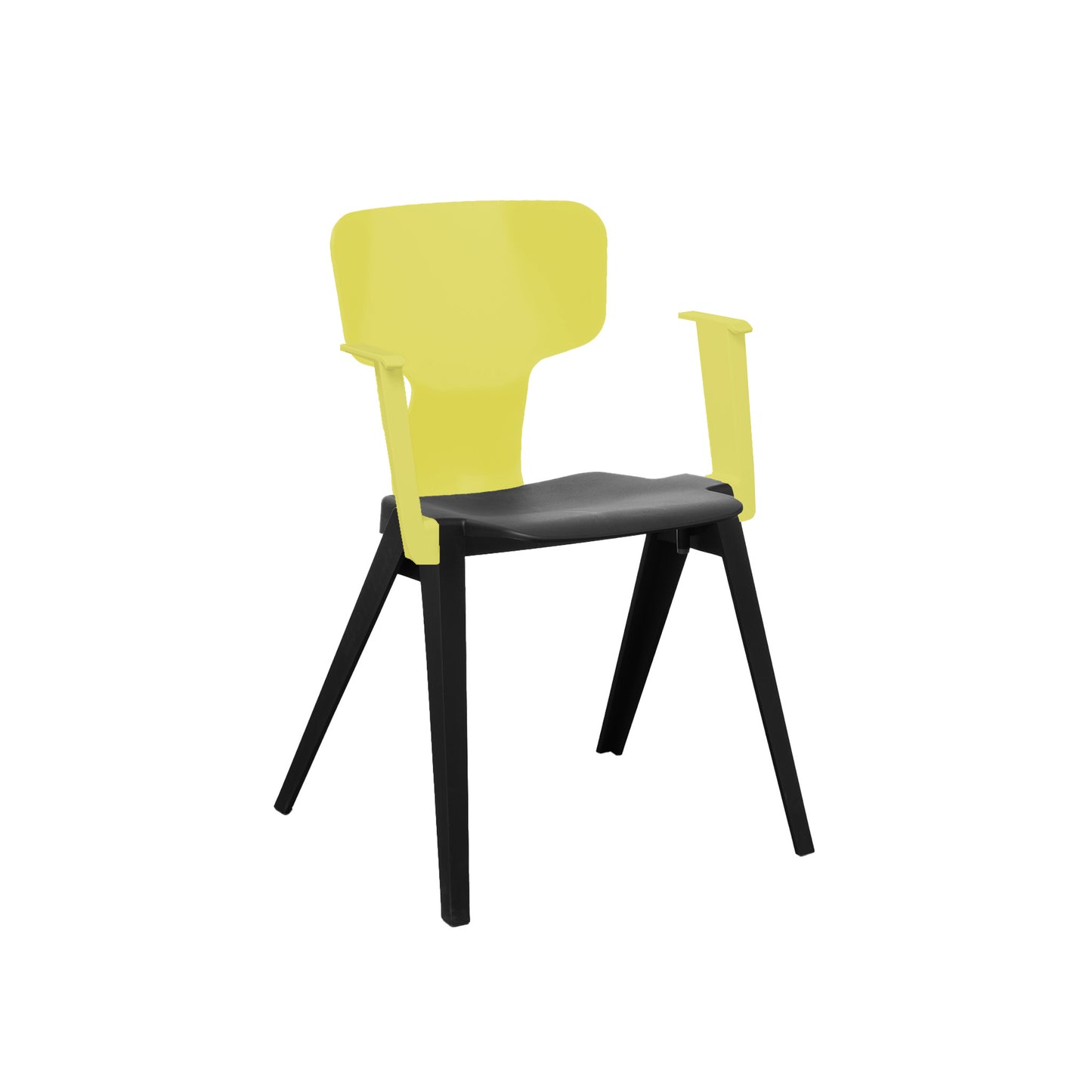 Circuform-REX - duurzame design stoel met armleuningen van Ineke Hans-Zwart-Zwavelgeel-Zwavelgeel-Stoel-Liever Duurzaam