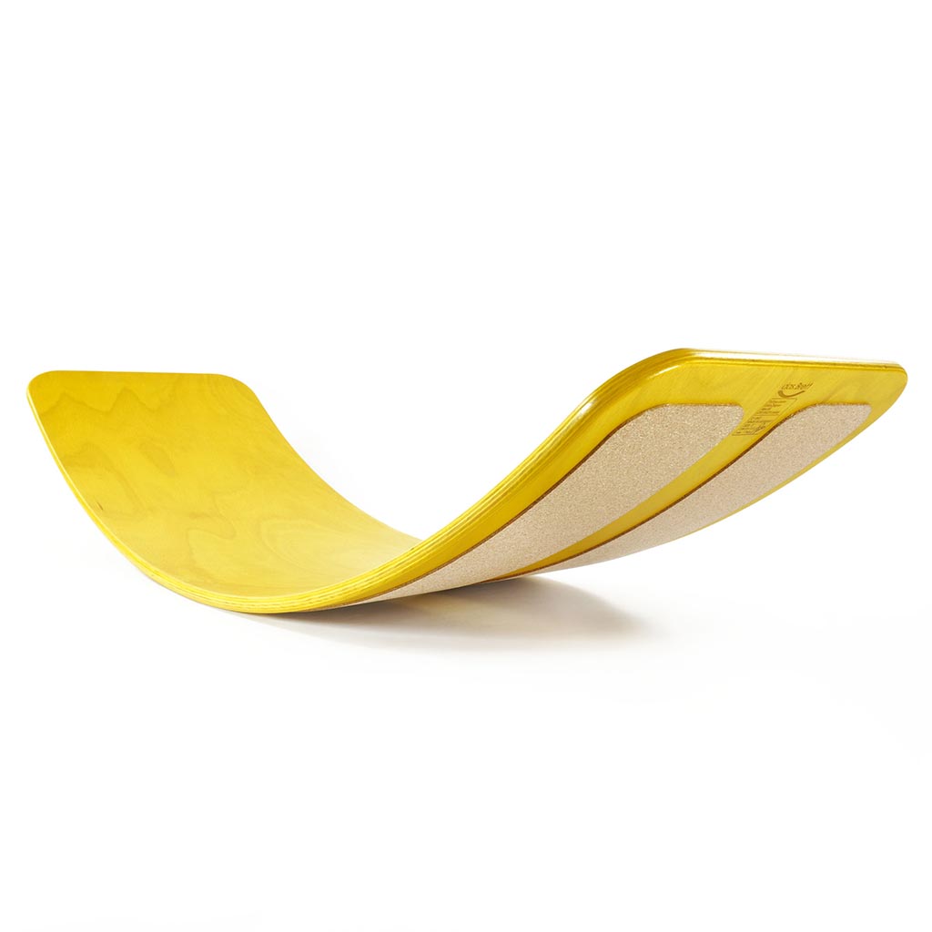 Tictoys-Balance board met kurk-Geel-Balance board-Liever Duurzaam