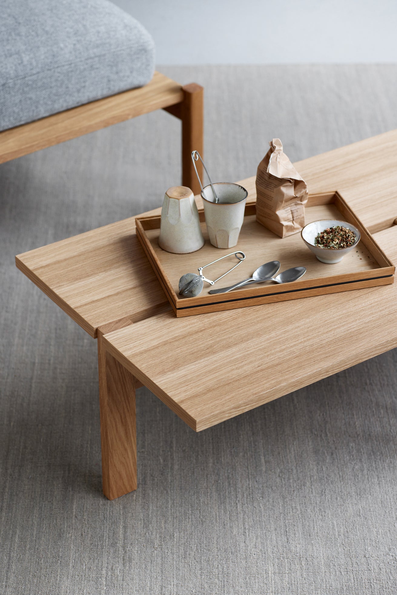 Moebe-Rechthoekige salontafel - Eiken-Tafel-Liever Duurzaam