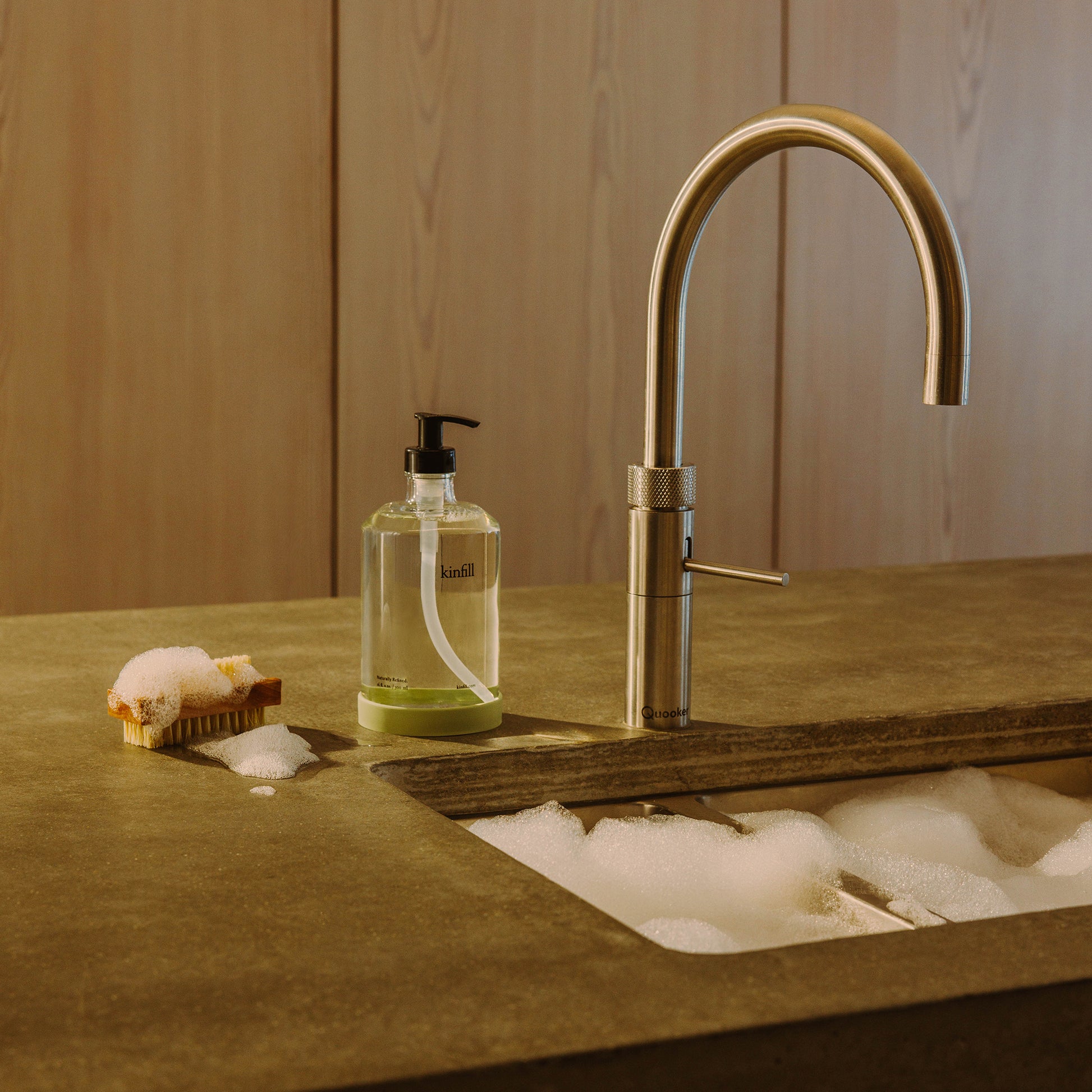 Kinfill-Starter kit Dish Soap - afwasmiddel - limoen en basilicum-Afwasmiddel-Liever Duurzaam
