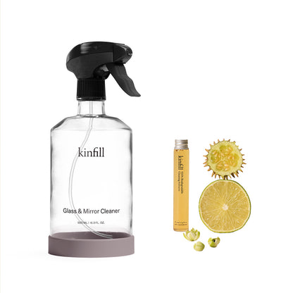 Kinfill-Starter kit Glass & Mirror - glas en spiegelreiniger-Cucumis-Schoonmaakmiddel-Liever Duurzaam