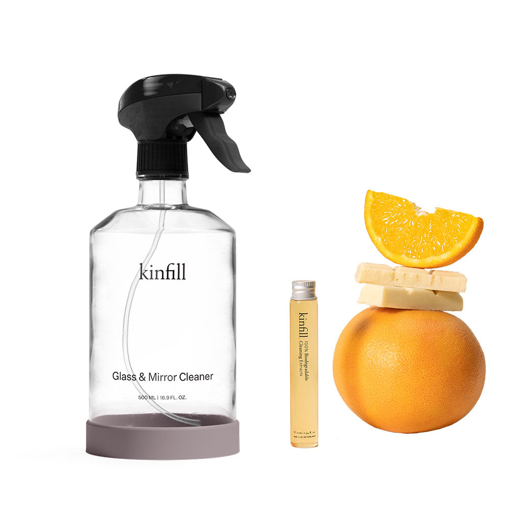 Kinfill-Starter kit Glass & Mirror - glas en spiegelreiniger-Naranja n°55-Schoonmaakmiddel-Liever Duurzaam
