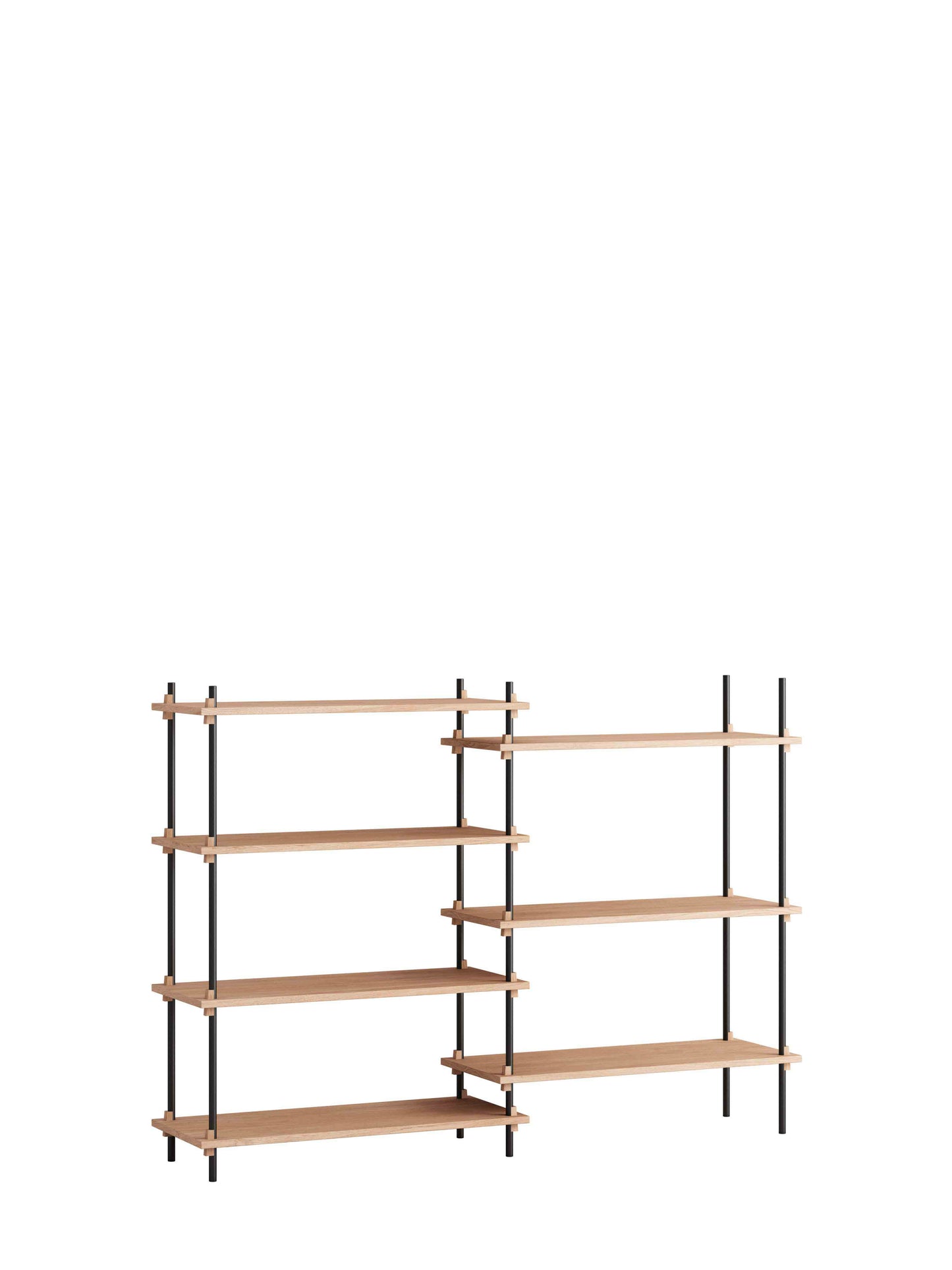 Moebe-Kast systeem - 115 x 163 x 35 cm - S.115.2.A-Zwart-Eiken-Kast-Liever Duurzaam