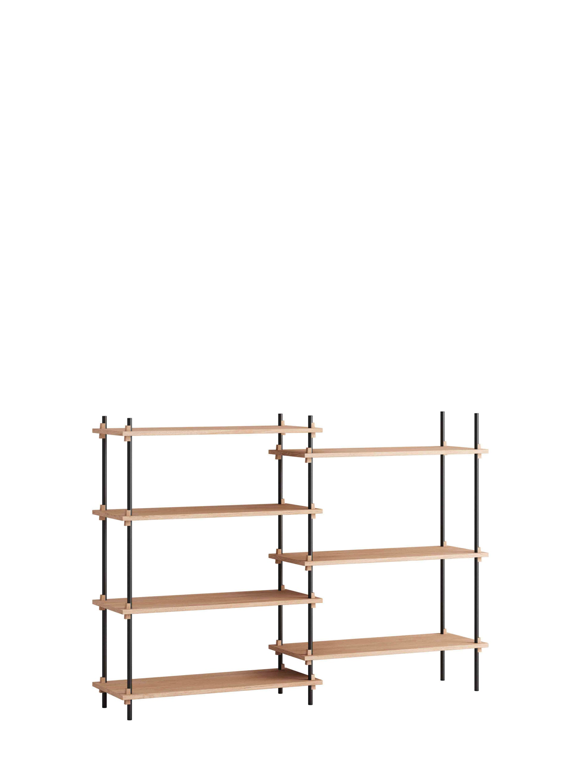 Moebe-Kast systeem - 115 x 163 x 35 cm - S.115.2.A-Zwart-Eiken-Kast-Liever Duurzaam