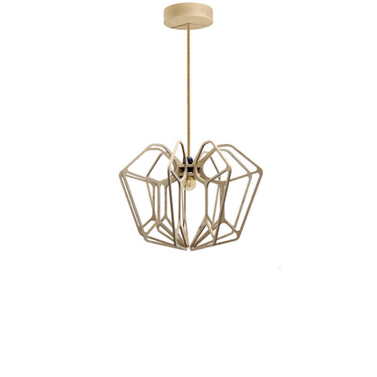 RIF-Hanglamp Diamond - D 36 cm-Naturel met naturelle ophanging-Hanglamp-Liever Duurzaam