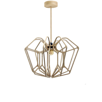 RIF-Hanglamp Diamond - D 54 cm-Naturel met naturelle ophanging-Hanglamp-Liever Duurzaam