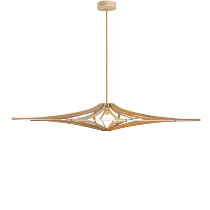 RIF-Hanglamp Singing - D 124 cm-Naturel met wit elastiek en naturelle ophanging-Hanglamp-Liever Duurzaam