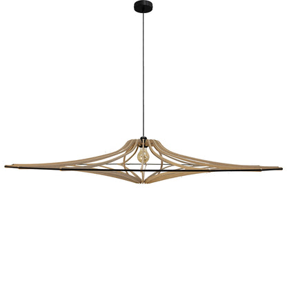 RIF-Hanglamp Singing - D 124 cm-Naturel met zwart elastiek en zwarte ophanging-Hanglamp-Liever Duurzaam