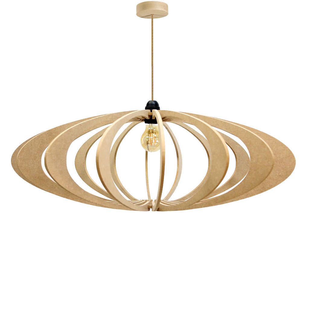 RIF-Hanglamp Rolling - D 70 cm-Naturel met naturelle ophanging-Hanglamp-Liever Duurzaam