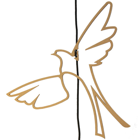 RIF-Hanglamp Birds of paradise-Naturel met zwarte ophanging-Hanglamp-Liever Duurzaam