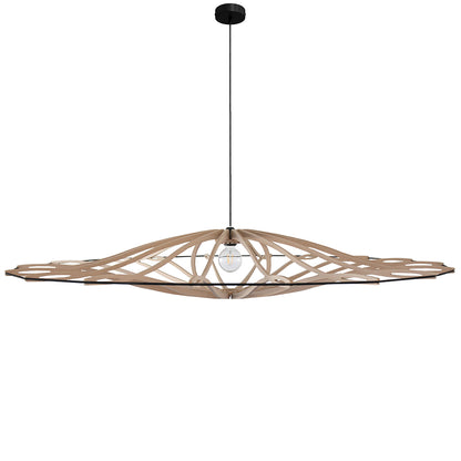 RIF-Hanglamp Twist - D 190 cm-Naturel met zwarte ophanging-Hanglamp-Liever Duurzaam
