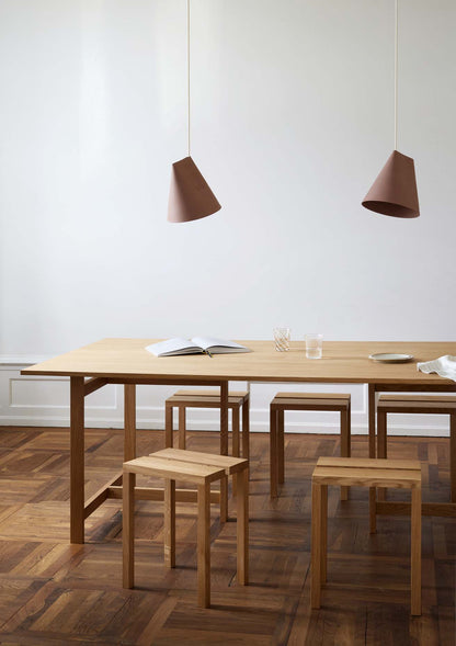 Moebe-Eettafel met T-vormig onderstel - eiken-Tafel-Liever Duurzaam