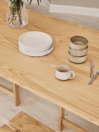 Moebe-Eettafel met T-vormig onderstel - eiken-Tafel-Liever Duurzaam