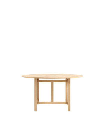 Moebe-Ronde eettafel met H-vormig onderstel - eiken - D 140 cm-Tafel-Liever Duurzaam