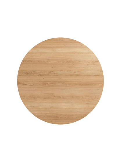 Moebe-Ronde eettafel met H-vormig onderstel - eiken - D 140 cm-Tafel-Liever Duurzaam