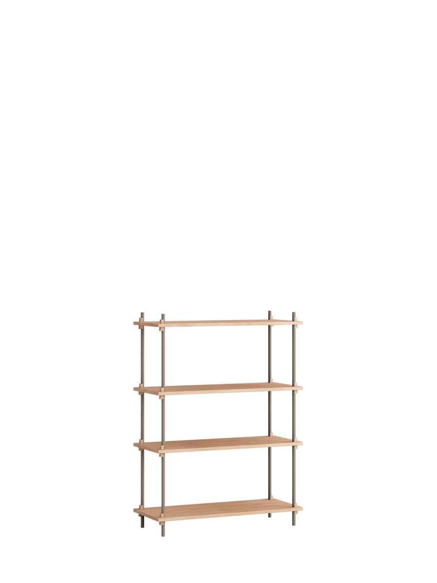 Moebe-Kast systeem - 115 x 85 x 35 cm - S.115.1.A-Warm grijs-Eiken-Kast-Liever Duurzaam