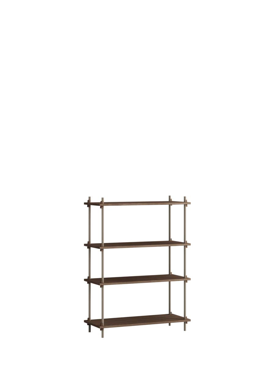 Moebe-Kast systeem - 115 x 85 x 35 cm - S.115.1.A-Warm grijs-Gerookt eiken-Kast-Liever Duurzaam