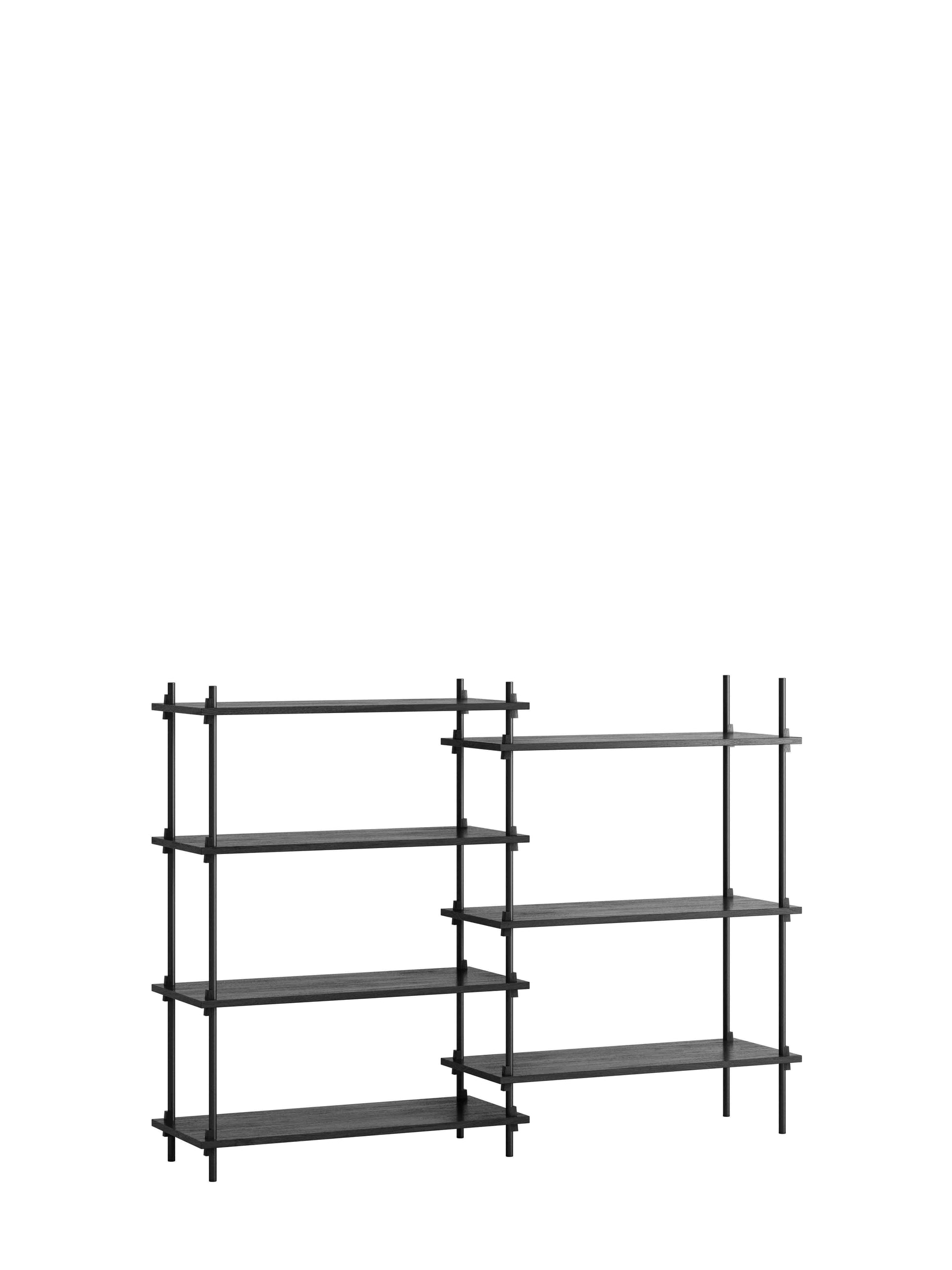 Moebe-Kast systeem - 115 x 163 x 35 cm - S.115.2.A-Zwart-Zwart-Kast-Liever Duurzaam