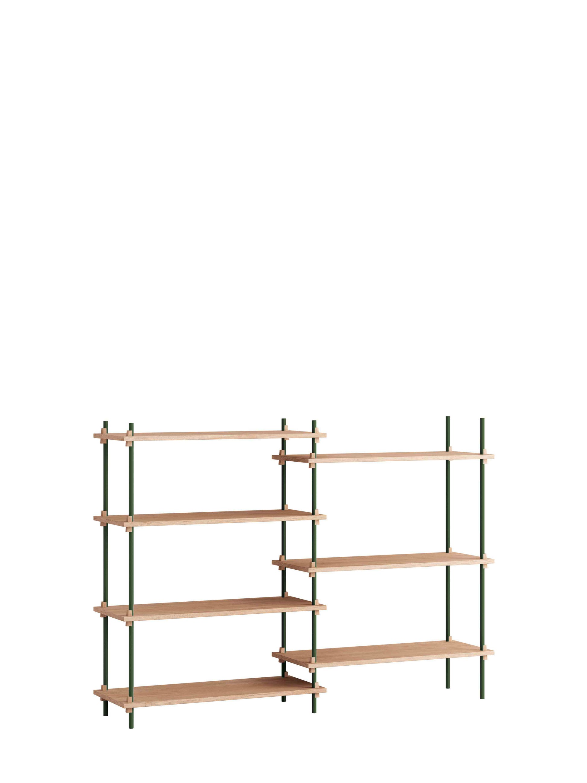 Moebe-Kast systeem - 115 x 163 x 35 cm - S.115.2.A-Dennen groen-Eiken-Kast-Liever Duurzaam