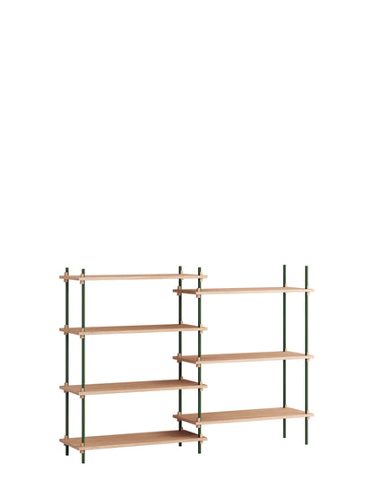 Moebe-Kast systeem - 115 x 163 x 35 cm - S.115.2.A-Dennen groen-Eiken-Kast-Liever Duurzaam