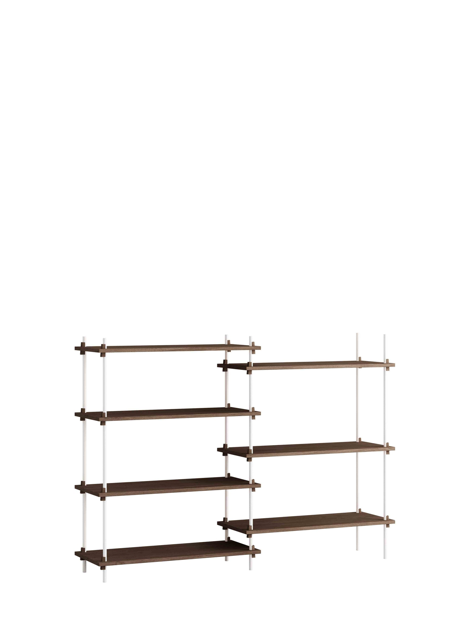 Moebe-Kast systeem - 115 x 163 x 35 cm - S.115.2.A-Wit-Gerookt eiken-Kast-Liever Duurzaam