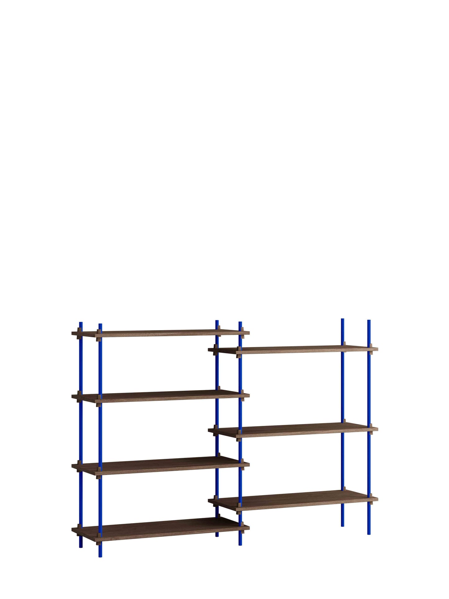 Moebe-Kast systeem - 115 x 163 x 35 cm - S.115.2.A-Diep blauw-Gerookt eiken-Kast-Liever Duurzaam