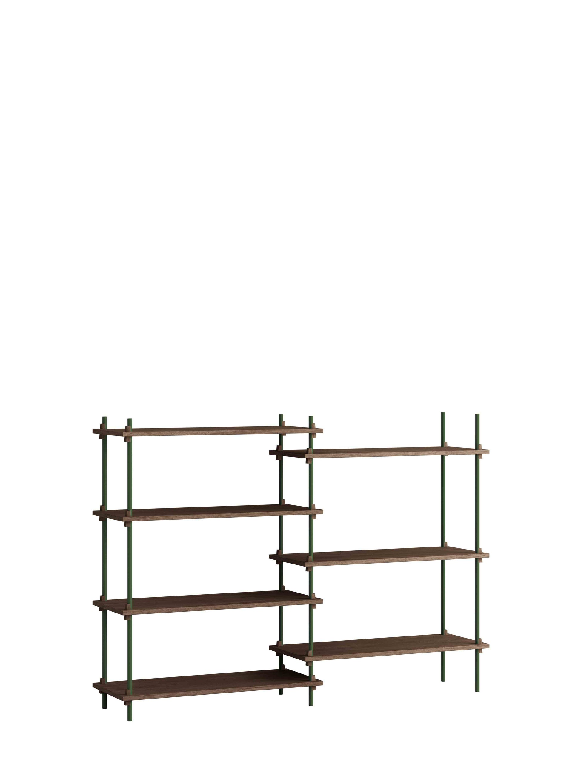 Moebe-Kast systeem - 115 x 163 x 35 cm - S.115.2.A-Dennen groen-Gerookt eiken-Kast-Liever Duurzaam
