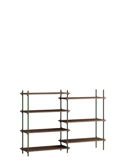 Moebe-Kast systeem - 115 x 163 x 35 cm - S.115.2.A-Dennen groen-Gerookt eiken-Kast-Liever Duurzaam