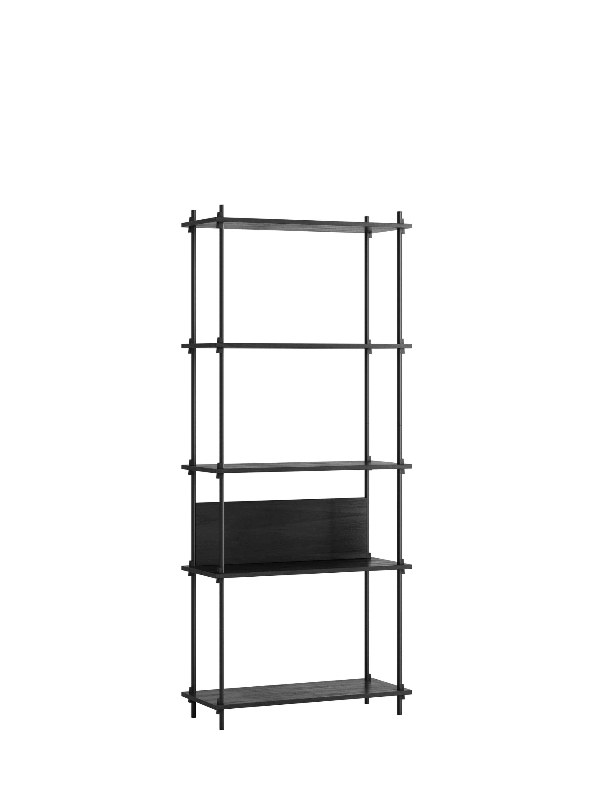 Moebe-Kast systeem - 200 x 85 x 35 cm - S.200.1.A-Zwart-Zwart-Kast-Liever Duurzaam
