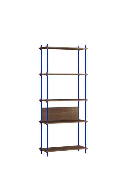 Moebe-Kast systeem - 200 x 85 x 35 cm - S.200.1.A-Diep blauw-Gerookt eiken-Kast-Liever Duurzaam