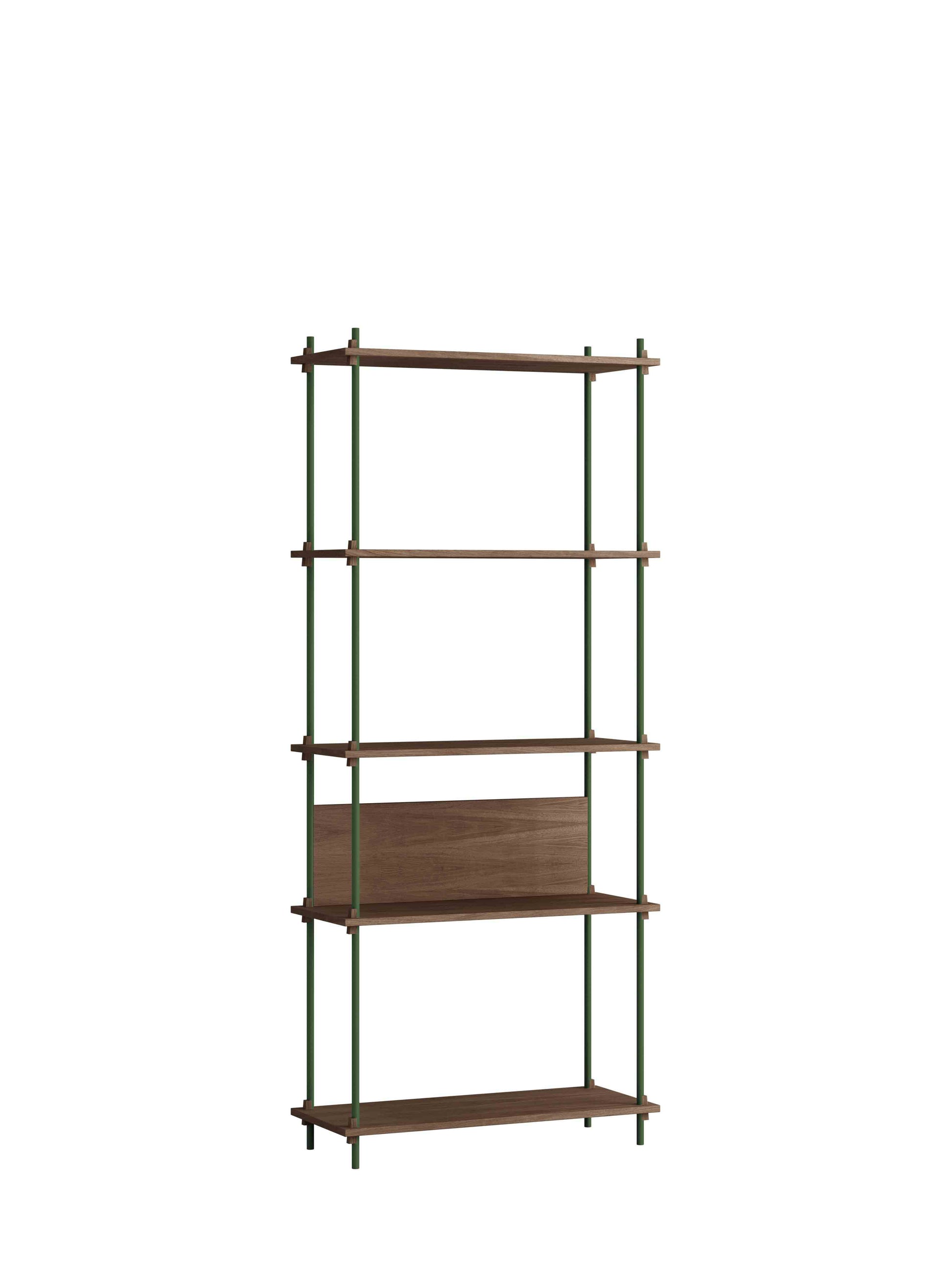 Moebe-Kast systeem - 200 x 85 x 35 cm - S.200.1.A-Dennen groen-Gerookt eiken-Kast-Liever Duurzaam