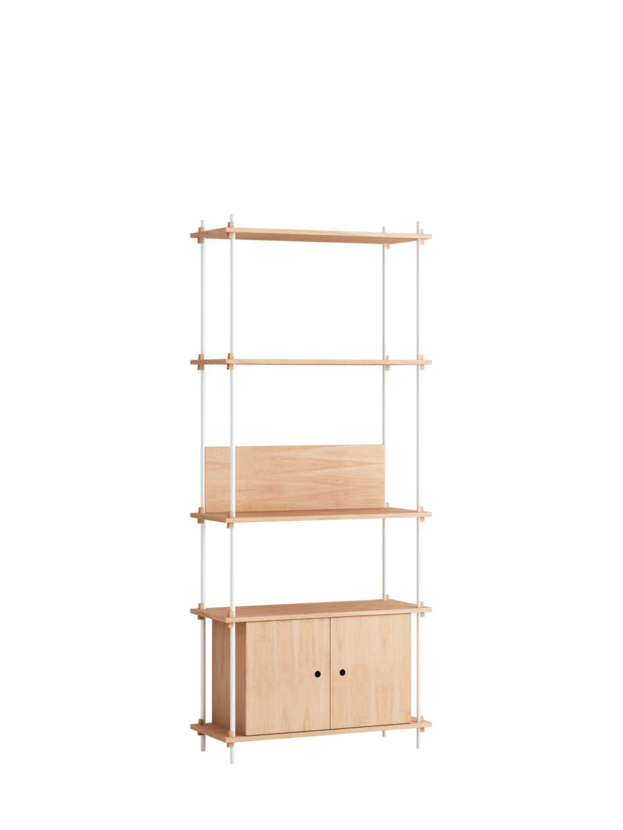 Moebe-Kast systeem - 200 x 85 x 35 cm - S.200.1.B-Wit-Eiken-Kast-Liever Duurzaam