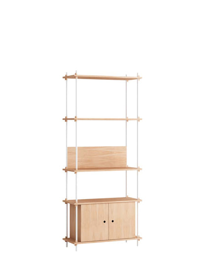 Moebe-Kast systeem - 200 x 85 x 35 cm - S.200.1.B-Wit-Eiken-Kast-Liever Duurzaam