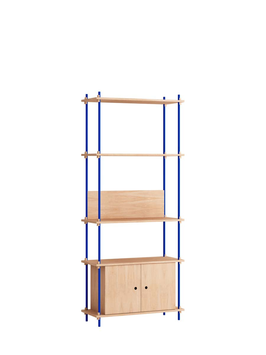 Moebe-Kast systeem - 200 x 85 x 35 cm - S.200.1.B-Diep blauw-Eiken-Kast-Liever Duurzaam