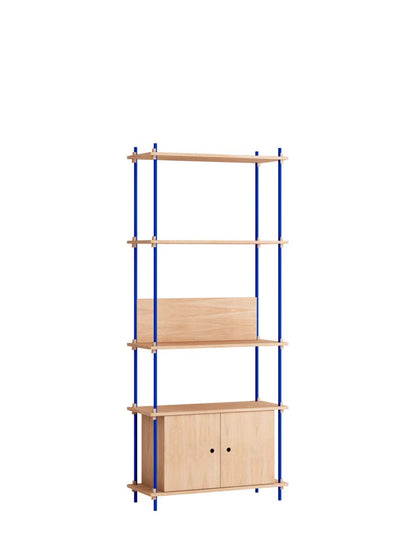 Moebe-Kast systeem - 200 x 85 x 35 cm - S.200.1.B-Diep blauw-Eiken-Kast-Liever Duurzaam