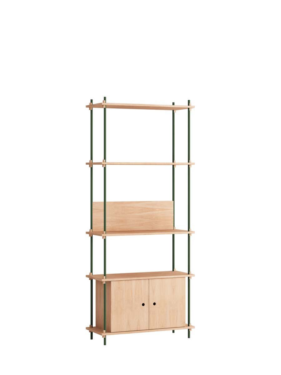 Moebe-Kast systeem - 200 x 85 x 35 cm - S.200.1.B-Dennen groen-Eiken-Kast-Liever Duurzaam