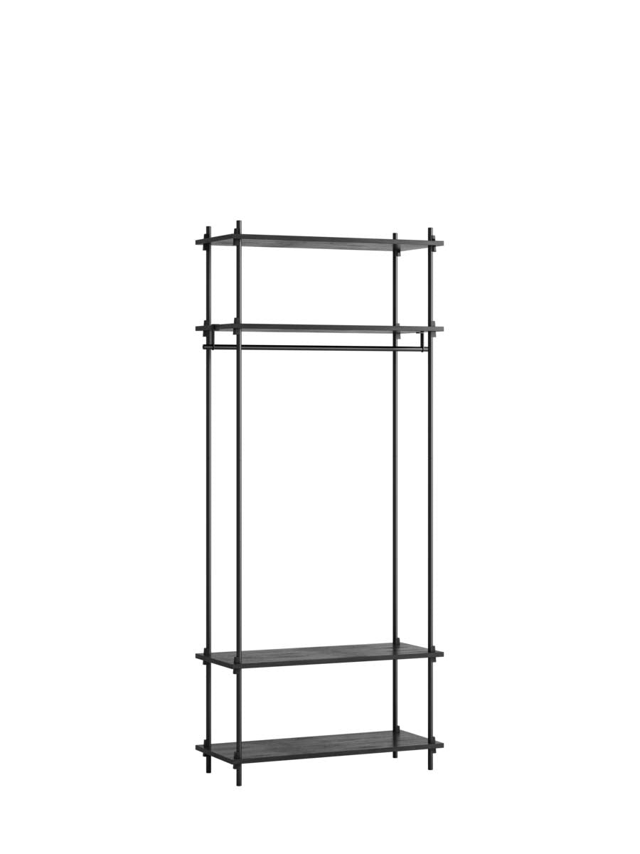 Moebe-Kast systeem - 200 x 85 x 35 cm - S.200.1.F-Zwart-Zwart-Kast-Liever Duurzaam