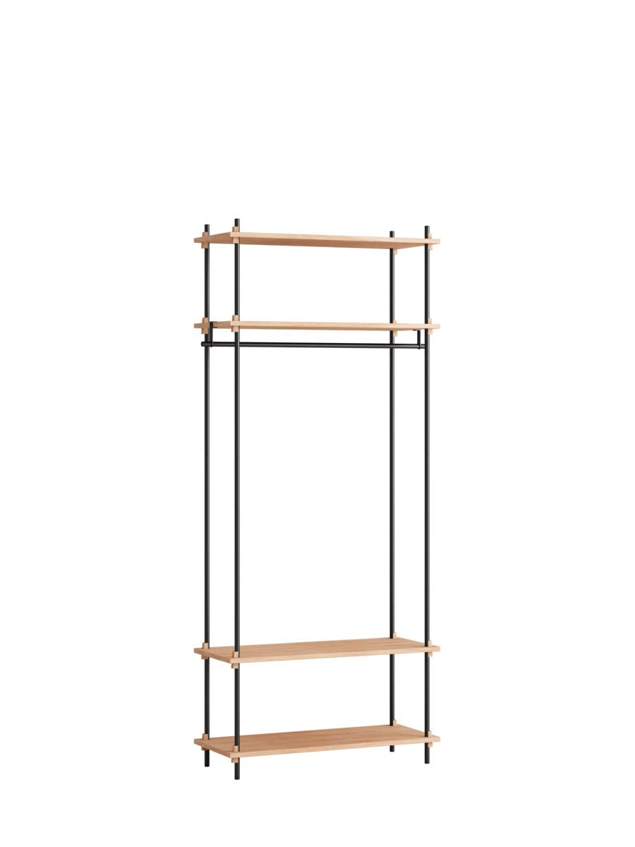 Moebe-Kast systeem - 200 x 85 x 35 cm - S.200.1.F-Zwart-Eiken-Kast-Liever Duurzaam