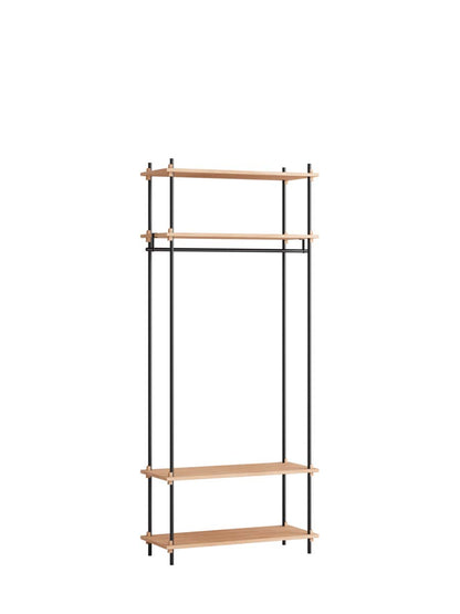 Moebe-Kast systeem - 200 x 85 x 35 cm - S.200.1.F-Zwart-Eiken-Kast-Liever Duurzaam